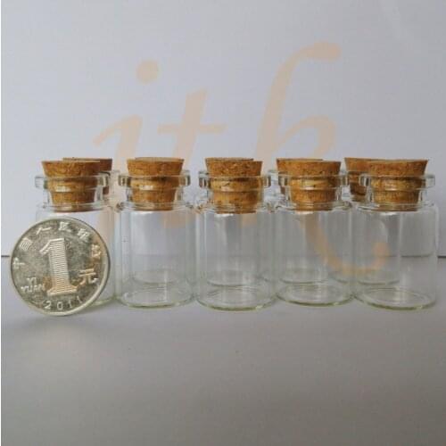12pcs 6ml small glass vials with cork tops bottles Little empty jars 22*35mm