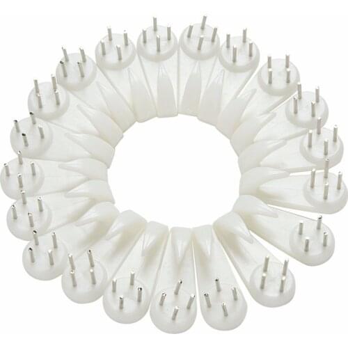 20pcs White Plastic Invisible Wall Mount Photo Picture Frame Nail Hook Hanger Hard Picture Frame Wall Hooks
