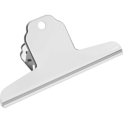 200Pcs/Lot Silver Large Stainless Steel Binder Clip Office School Tool Grip Clips Bulldog Letter Metal Paper Clip Wholesale