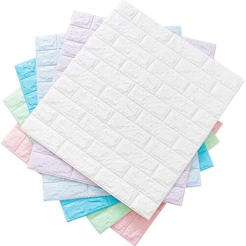 3D brick ceiling wall stickers Roof ceiling decoration stickers for living room bedroom TV background stickers foam wallpaper