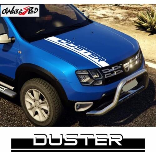 Car Sport Styling Auto Hood Engine Cover Vinyl Decal Bonnet Stripes Decor Sticker For Renault Dacia Duster Exterior Accessories