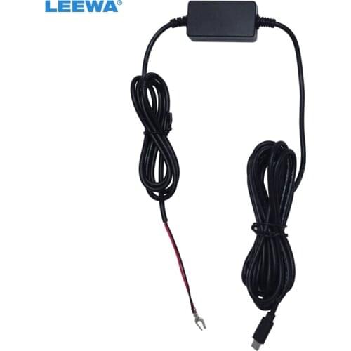 LEEWA 1set 1500MA Car Micro USB 8V to 40V Auto Dash Camera DVR Katallobar Hardwire Kit Voltage Reduction Cable #CA5630