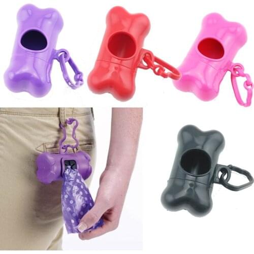 Pet Dog Waste Bag Holder For Small Dog Dispenser Poop Bags Pet Cat Puppy Bone Shape Waste Poop Bags Dispenser Dog Accessories