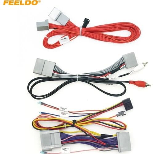 FEELDO Car Audio CD/DVD Player 16PIN Android Power Cable Adapter For Honda Accord 08-13 Radio Wiring Harness #HQ6504