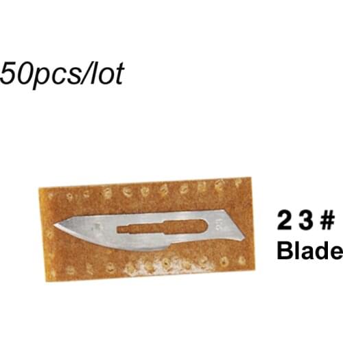 50pcs/Lot 23# Blade Surgery Scalpel Opening Repair Tools Knife for Disposable Sterile/Mobile Phone/Beauty/DIY/ PCB Circuit board