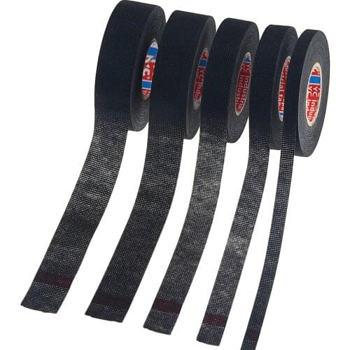 25M New Tesa Type Coroplast Adhesive Cloth Tape For Cable Harness Wiring Loom Width 9MM/15MM/19/25/32MM Length 25M