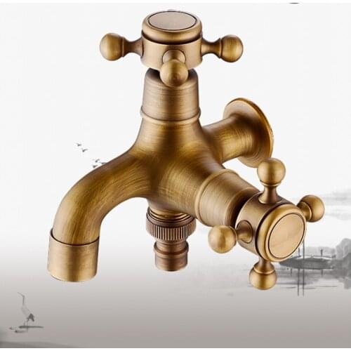 Bronze finished brass Garden double use Bib cock washing machine faucet outdoor faucet