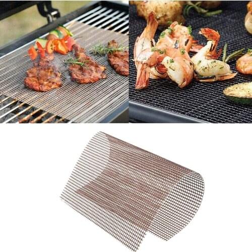 BBQ Grill Mesh Reusable Foldable Heat Resistance Non-stick High Quality Barbecue Mat Bbq Accessories Grilling Gadgets