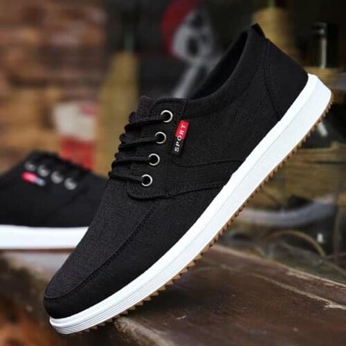2020 Fashion Mens Shoes Spring Canvas Lace Up Flat High Quality Casual Men Footwear Breathable Handmade Driving Shoes for Male