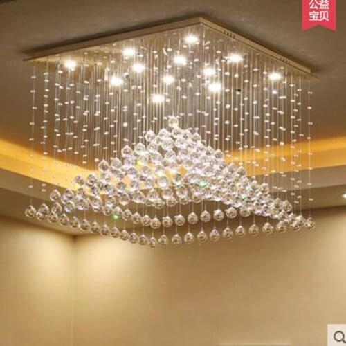 New modern minimalist led crystal lamp chandelier luxury living room warm bedroom restaurant lights creative meal lamps