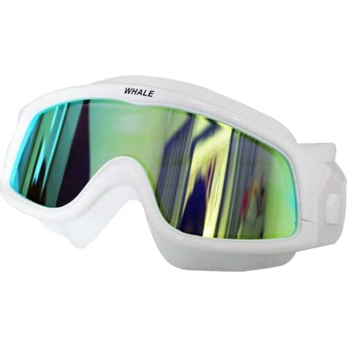 Big Frame Mirrored/Clear Lens Comfortable Silicone Swim Glasses Waterproof Anti-Fog Lens Men Women Swimming Goggles Swim Eyewear