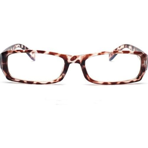 Men Women Anti-Radiation Optician Plain Glasses Plastic Full Frame Eyeglasses Spectacle Leopard GP15