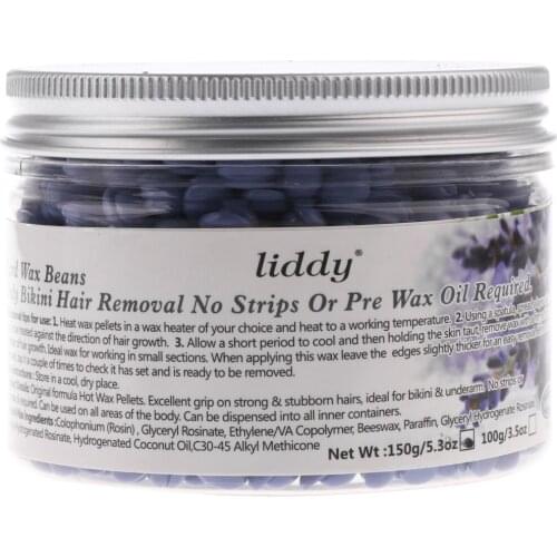 150g Depilatory Hot Film Hard Waxing Beans Pellet Arm Leg Face Bikini Full Body Hair Removal No Strips Depilatory Waxing Beads