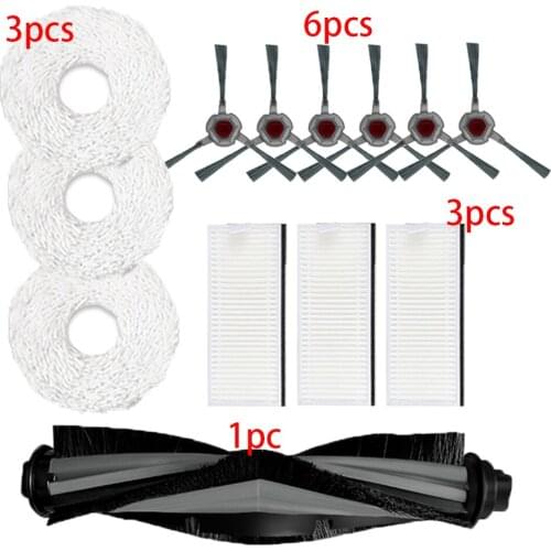 Roller Main Brush For ECOVACS N9+ Robot Vacuum Cleaner Sweeping Mopping Pad Mops Rags Hepa Filter Side Brushes Household Parts