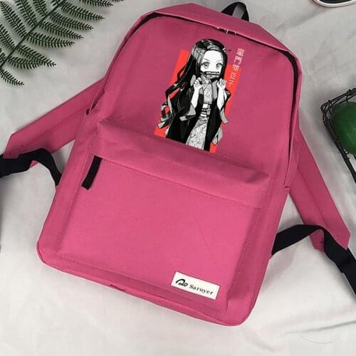 Demon Slayer Nezuko backpack bagpack mochila anime laptop designer school women infantil plecaki femenina backpack