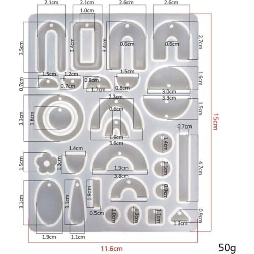 Crystal Epoxy Resin Mold Earring Ear Pendant Casting Silicone Mould DIY Crafts Jewelry Making Tool