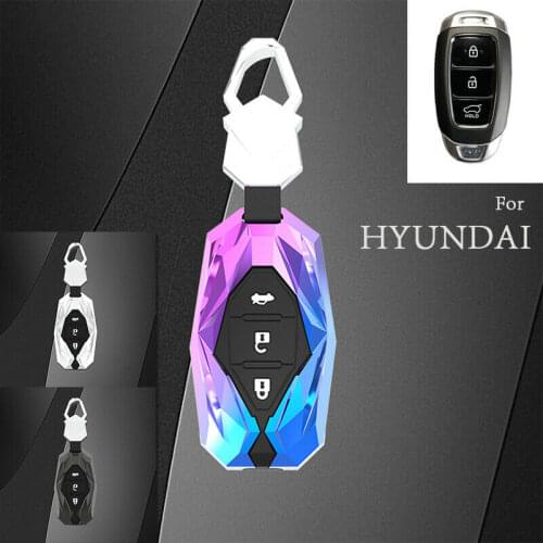 Zinc Alloy Style Smart Key Case Cover Shell For Hyundai Accent Santa Fe Veloster