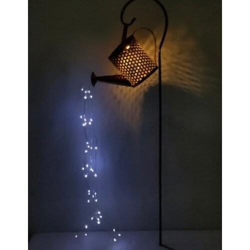 LED Solar Kettle Lamp Outdoor Watering Can Fairy String Light Garden Decoration Solar Energy Powered Waterproof Outdoor Light