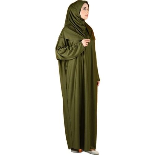 Turkey Muslim Prayer Dress Women Hijab Long Abaya Gown Niqab Jilbab Robes Islamic Clothing Namaz Musulman Bat Sleeve Turkey