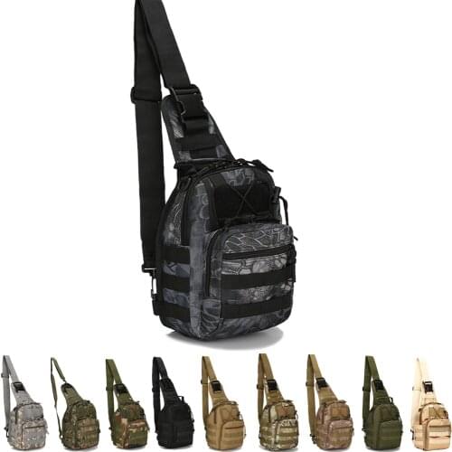 Military Tactical Shoulder Bag Outdoor Sport Hiking Camping Sling Backpack Molle Camouflage Hunting Fishing Travel Chest Pack