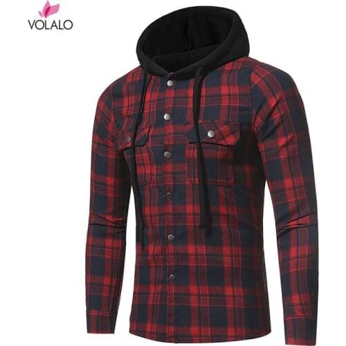 Мужские клечатые рубашки VOLALO China At AliExpress