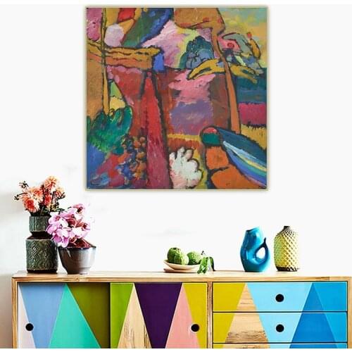 Wassily Kandinsky《Study for Improvisation V》Abstract Canvas Art Oil Painting Picture Background Wall Decor Home Decoration