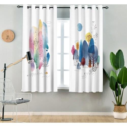 Curtain Blackout Blinds Simple Window шторы для гостиной Kid Child Cartoom Valley Nordic Curtains For Bedroom Living Room
