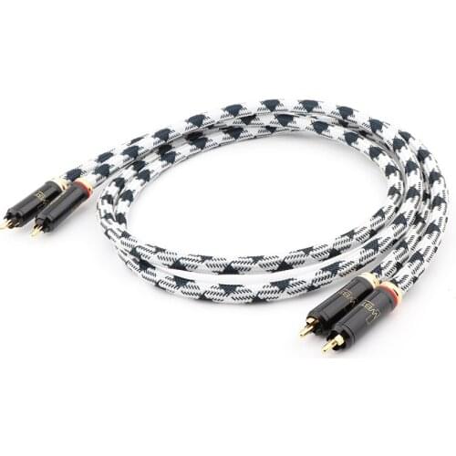 1 Pair hifi audio Customer OEM Brand interconnect cables wire with WBT-0120Ag silver RCA plugs