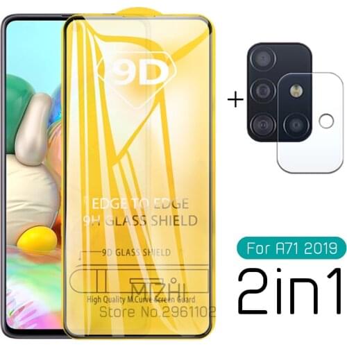 2in1 Protective Glass For Samsung A 71 A71 Camera Screen Protector On For Samsung Galaxy A71 Tempered Glas A 71 sm-A715F Film