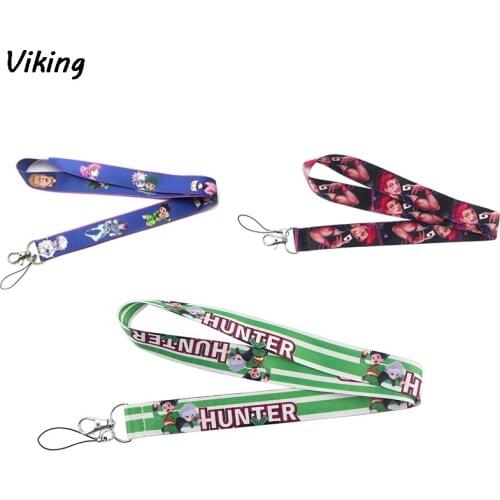 20pcs/lot G1407 Anime Lanyards For Keys ID Card Smartphone Neck Strap Keychain USB badge Holder Phone Hang Rope Cute Lanyard