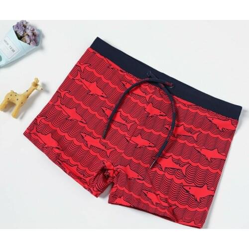 2021 Boys Trunks Swimwear 2-10 Years Boys Red Shark Style Swimsuit For Boys 2021 New Fashion Kids Children Swim Trunks quick dry