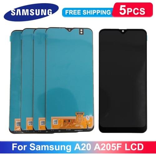 5PCS For Samsung Galaxy A20 A205 SM-A205F LCD Display Touch Screen Digitizer Replacement for Samsung A20 A205F display screen