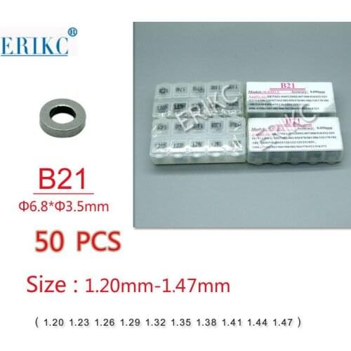 50PCS B21 Injector CRI Adjustment Washer Set Common Rail Injection Adjusting Shim Sizes 1.20-1.47mm