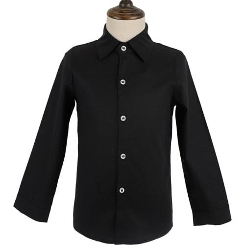 T Shirt for Boys School Kids White Performance Blouse Clothe Kids Teenage Boys Girls Turn Down Collar Birthday Formal Prom Shirt