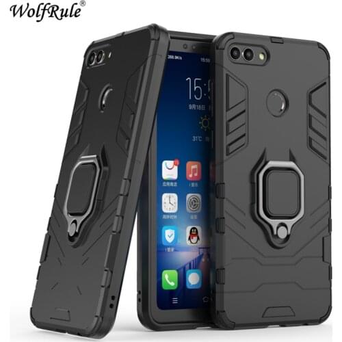 For Huawei Y9 2018 Case TPU Hard PC For Huawei Y9 2018 Case Ring Holder Stand Magnetic Armor Case For Huawei Enjoy 8 Plus Shell