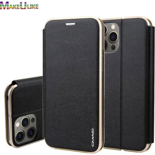 Curved Edge Flip Case For iPhone 7 8 Plus SE 2020 11 12 Pro Max 12 Mini 12Pro 11Pro 12Mini X Xr Xs Max Cover Magnetic Phone Case