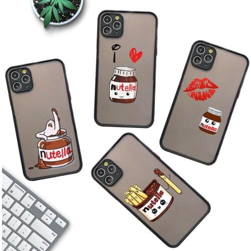 Nutella Case for iPhone 11 Pro X XR XS Max 7 8 Plus 9 SE2020 Camera Protection Shockproof Bumper Transparent TPU Back Cover
