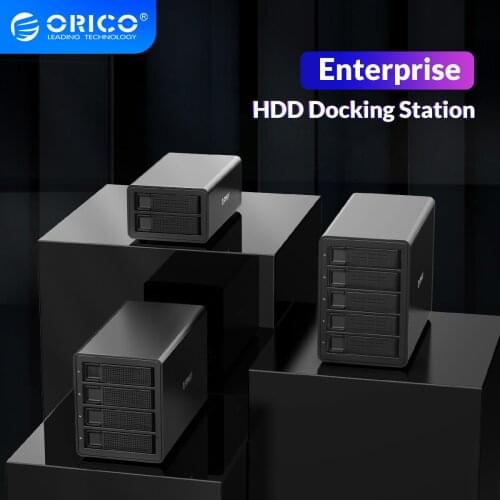 ORICO Enterprise Multi Bay 3.5'' Aluminum HDD Docking Station 16TB Single SATA to USB3.0 150W Internal Power HDD Enclosure Raid