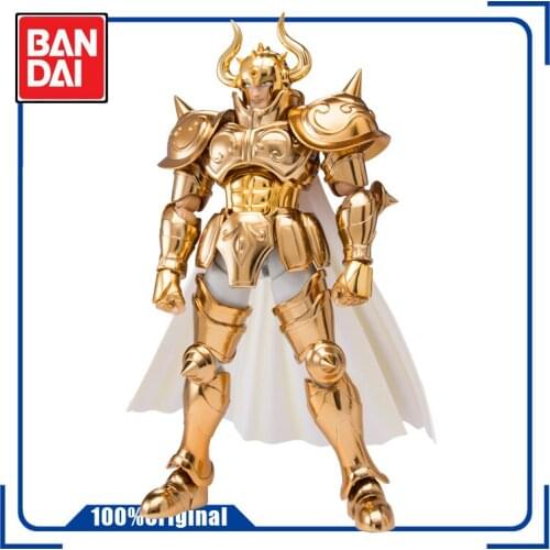 BANDAI Original Saint Cloth Myth EX Taurus Aldebaran 2.0 Saint Seiya 7.4 Inch Ferrite Doll Action Toy Figures Childrens Gifts
