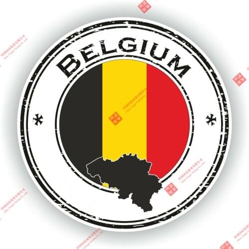 Interesting Car Stickers Belgium Belgie Belgique Stamp Seal Car Styling PVC Vinyl Motorcycl Accessories