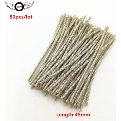 80pcs/lot Length 45mm 12 Strands Speaker Lead Wire Braided Copper Cable 12 Core Nerve Wire DIY For Subwoofer Home Audio Silver