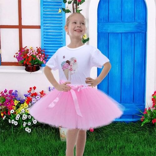 Short skirts kids baby clothes Ice cream girls for teen teens toddler pink tutu kawaii dance tulle summer skirt tutus falda