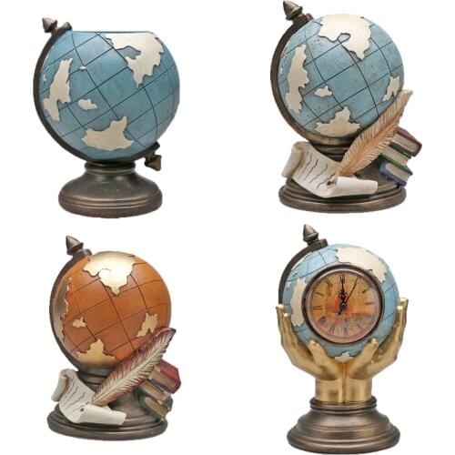 Creative Retro Resin Earth Decoration tellurian globe Personality ancient crafts statue Business gift