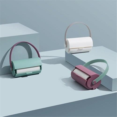 Creative Lanyard Lint Rollers Tearable Fur Sticky Paper Roller Hair Remover Cleaning Lint Brushes Sweater Hair Removal Device