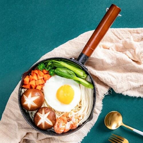 Multifunctional Cooking Pot Soup Stock Pot Japanese Pan Snow Non-Stick Noodle Porridge Baby Food Cooking Tools With Wood Handle