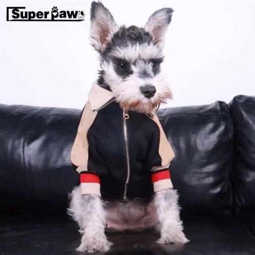 Fashion Dog Cat Jacket Pet Winter Warm Baseball Clothing Coat For Small Medium Dogs Schnauzer Bulldog Hoodie Dropshipping ZJC16