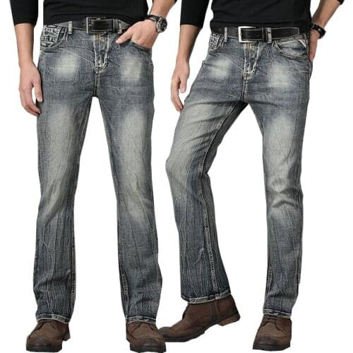 Fashion retro style flared jeans mens classic design jeans fashion jeans new 2021