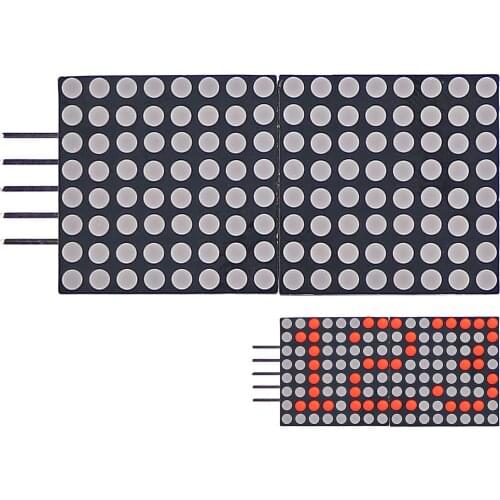 OPEN-SMART 0.8" 0.8 inch 8 * 16 Cascadable Red LED Dot Matrix Display Module with SPI interface for Arduino UNO R3 / Mega2560