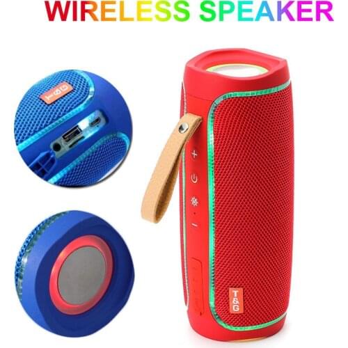 Powerful LED Light Wireless Speakers SoundBox Portable Outdoor TWS Subwoofer Audio Center Support Bluetooth FM Radio Computer PC