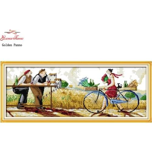 Golden Panno,Fat Men and Woman Patterns Counted Cross Stitch 11CT 14CT Cross Stitch Sets Chinese Cross-stitch Kits Embroidery